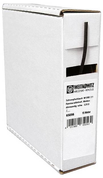 Intercable 183268 Schrumpfschlauch Schwarz 12.7 mm 6.4 mm Schrumpfrate:2:1 1 St.