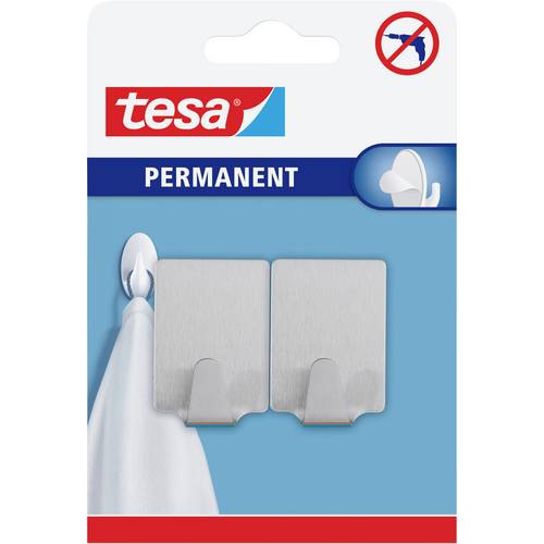 tesa tesa® Permanent Haken Rechteckig L Metall Inhalt: 1 St.