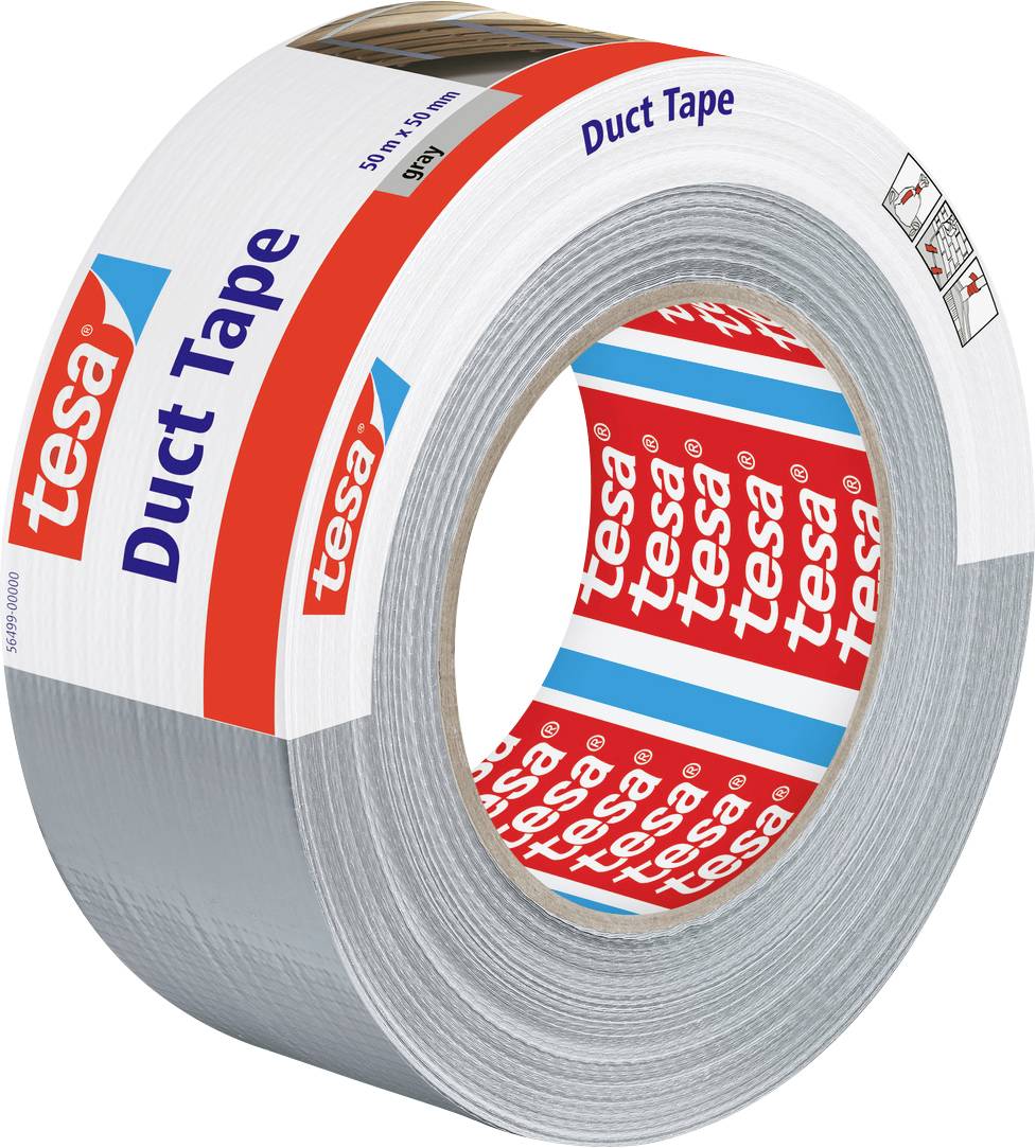 tesa 56499-00000-15 Reparaturband tesa® Duct tape Grau (L x B) 50 m x 50 mm 1 St.