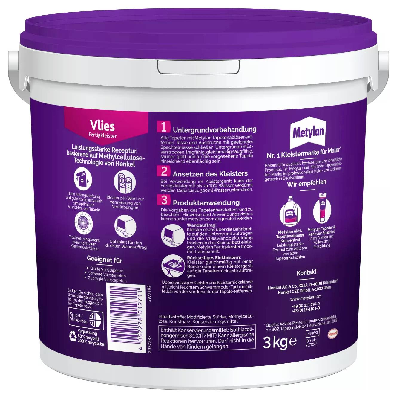 Metylan Wall/Reno Deco Tapetenkleister MRMV3 3 kg-1