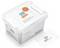 Arduino Student Kit-Box mit Arduino-Logo und Beschriftungen, neben einer weißen Karte. Der Kit ist für Bildungszwecke in Elektronik und Programmierung vorgesehen.