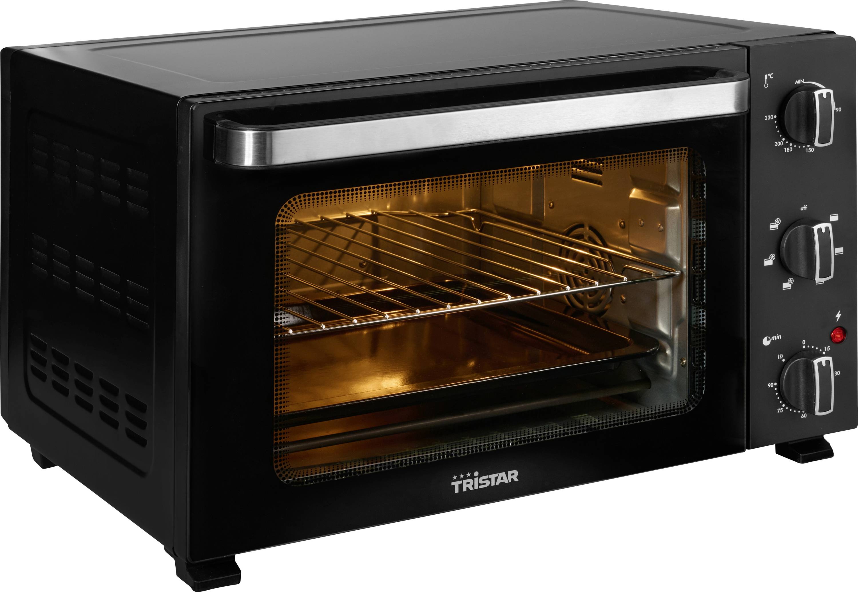 Tristar OV-3660 Minibackofen Umluft-Funktion, Grillfunktion, Timerfunktion 38 l