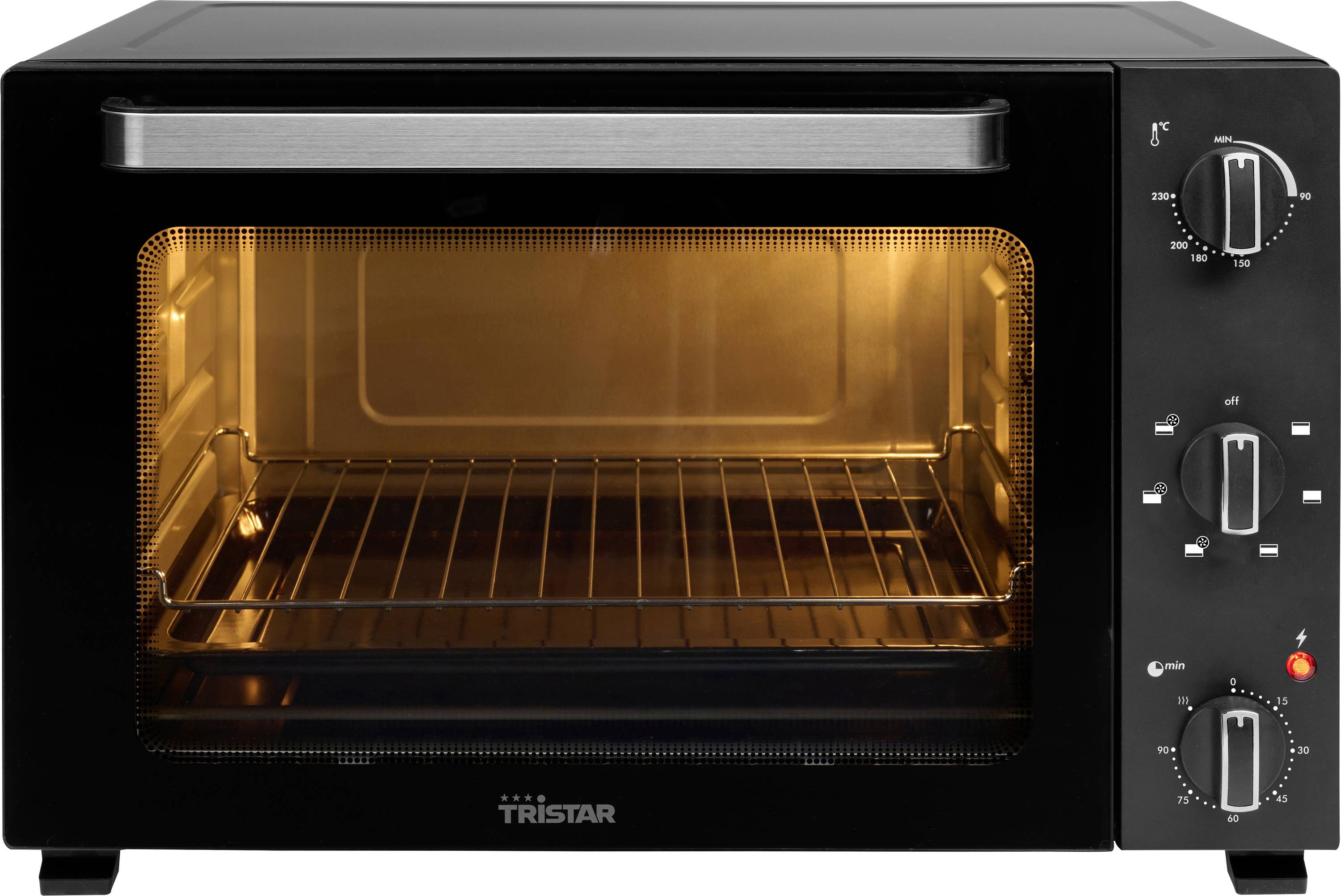 Tristar OV-3665 Minibackofen Timerfunktion, Kontrollleuchte, Umluft-Funktion 48 l