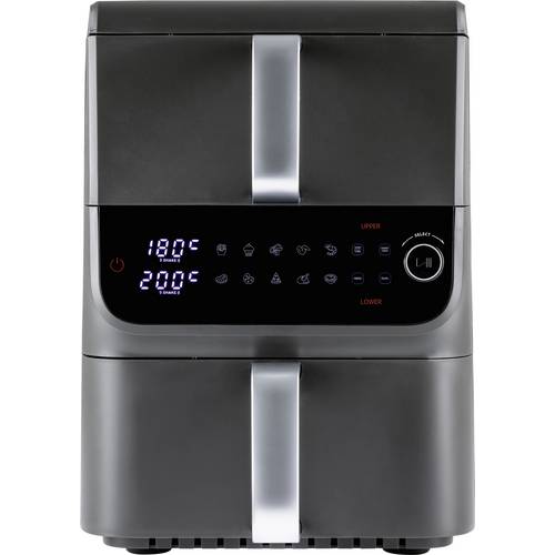 GourmetMaxx 16404 Heißluft-Fritteuse 10 l 2500 W Antihaftbeschichtung, BPA-frei, Cool-Touch-Gehäuse, digitaler Timer, Gr...