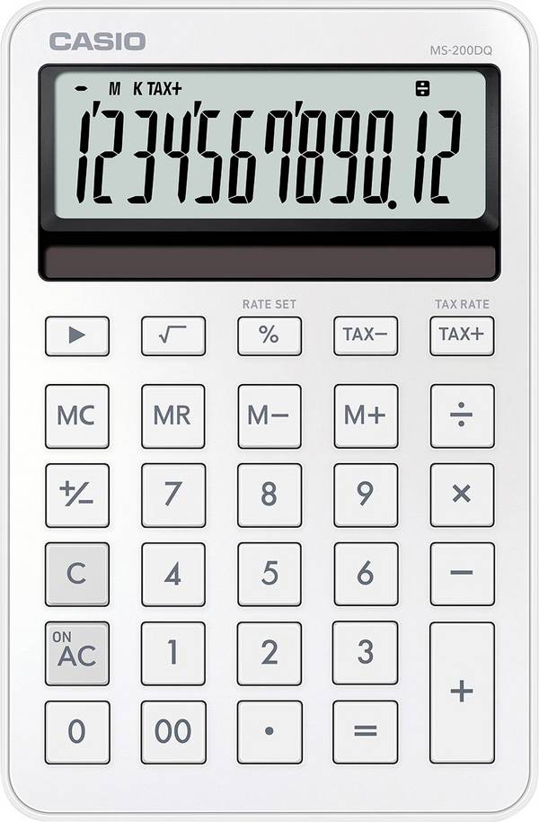 Casio Tischrechner Weiß (B x H x T) 101 x 18.8 x 154.5 mm