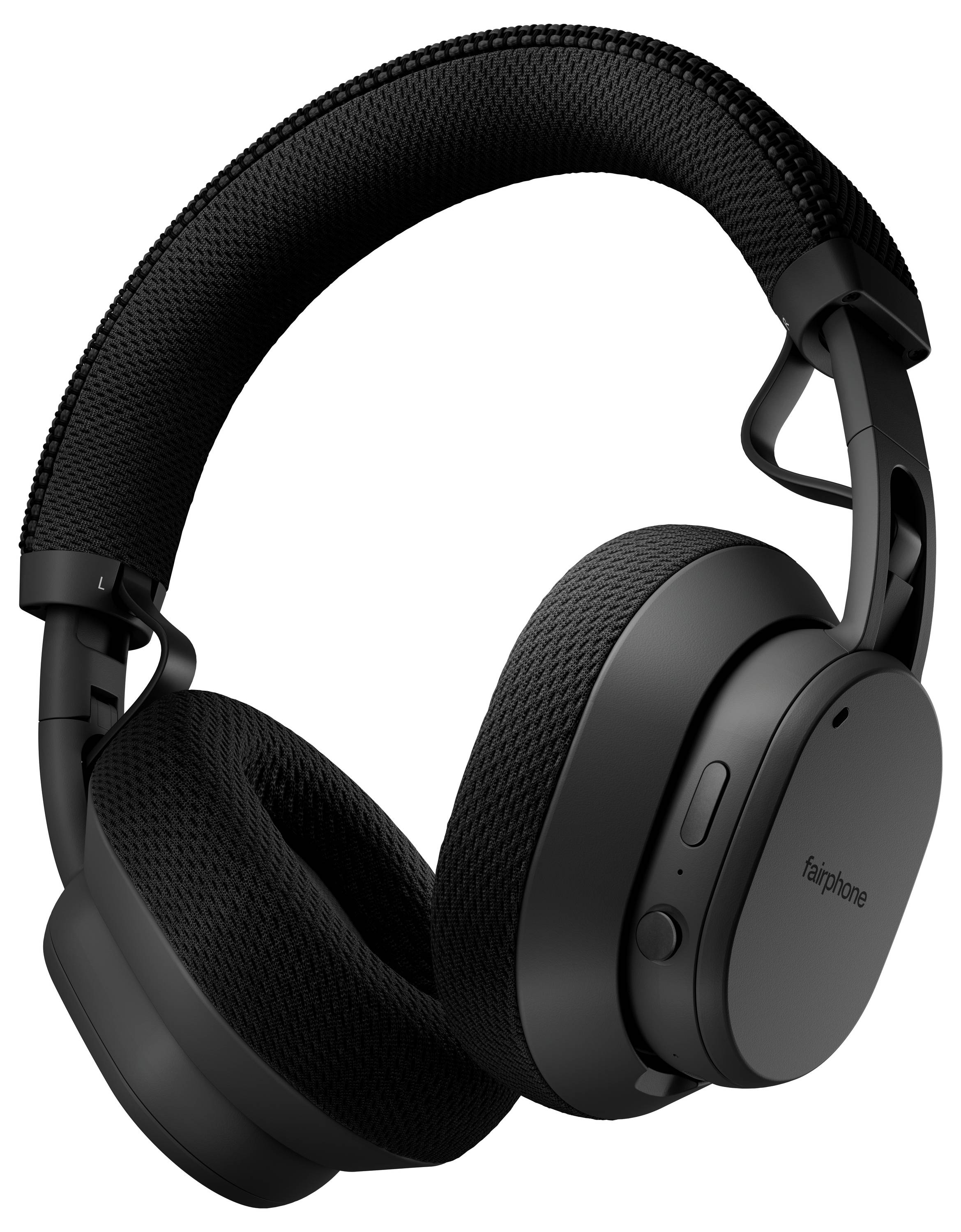 Schwarze Over-Ear-Kopfhörer mit gepolsterten Ohrmuscheln und verstellbarem Kopfbügel. Das Design ist schlicht und modern, ideal zum Musikhören.