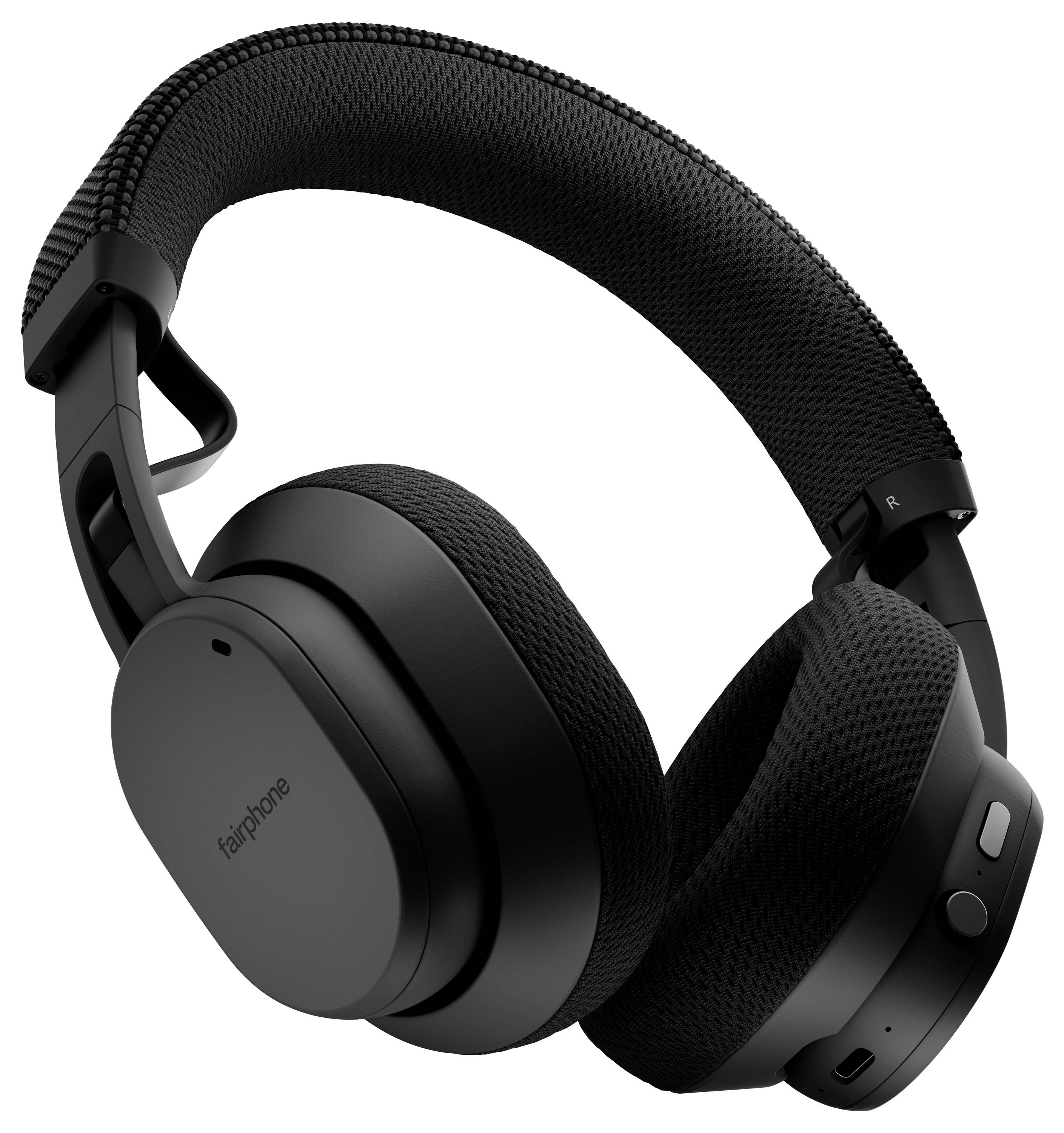 Schwarze kabellose Over-Ear-Kopfhörer mit gepolsterten Ohrmuscheln und einem verstellbaren Kopfbügel, versehen mit einem Markenlogo an der Seite.