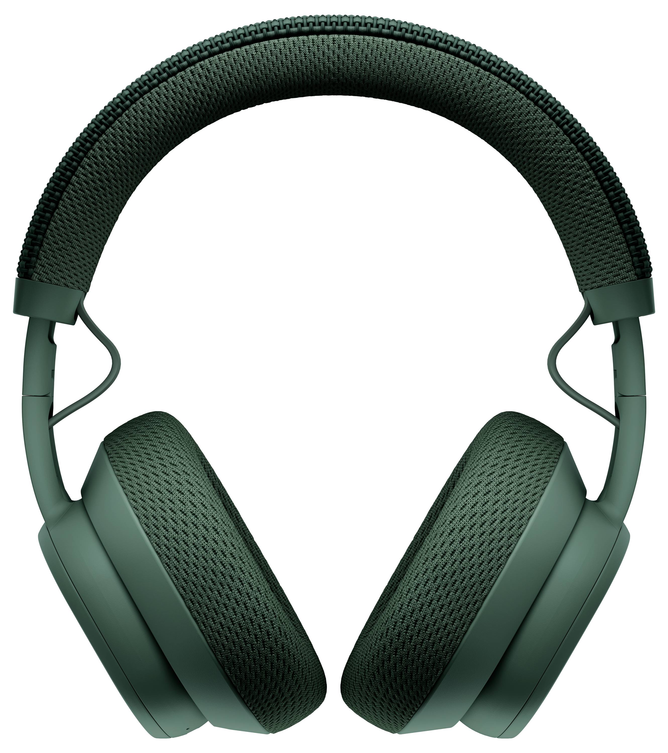 Grüne Over-Ear-Kopfhörer mit gepolsterten Ohrmuscheln und Kopfbügel, die Komfort bieten und wahrscheinlich für hochwertige Klangwiedergabe konzipiert sind.