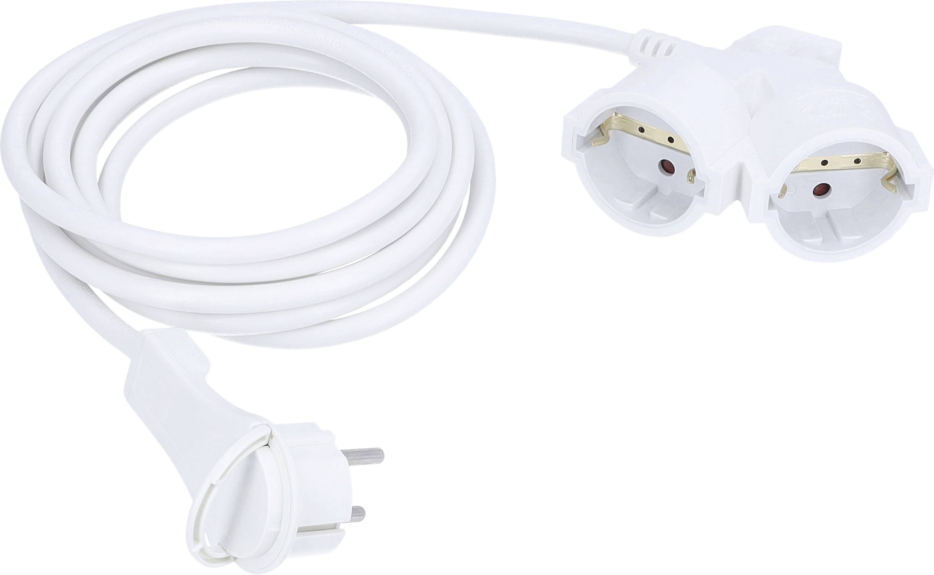 AS Schwabe 51025 Strom Verlängerungskabel Weiß 3 m