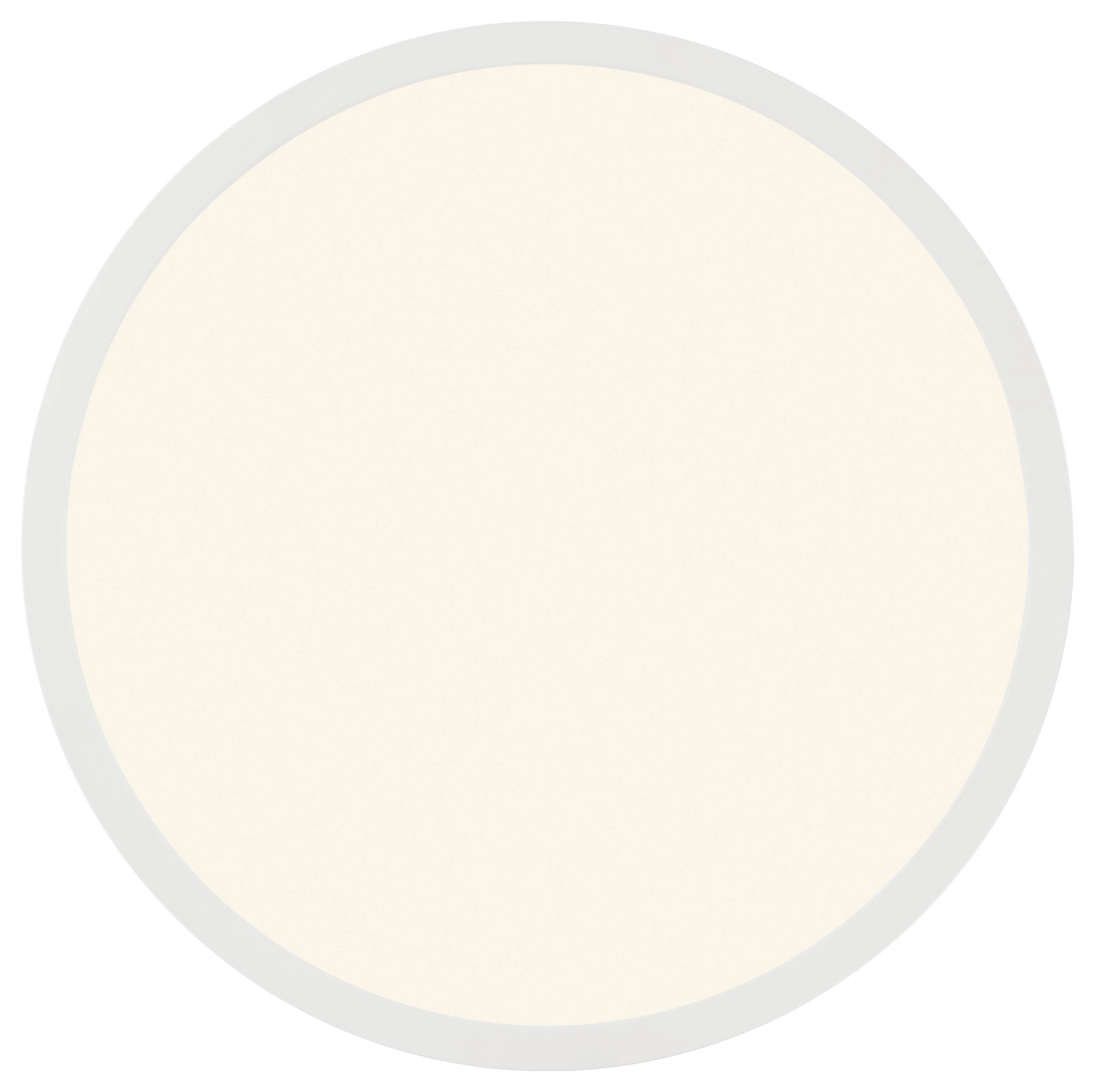 Eine kreisförmige, cremeweiße Form auf einem einfarbigen Hintergrund; wirkt minimalistisch und weist keine deutlichen Merkmale oder Kontexte auf.