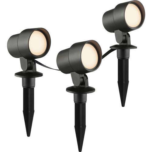 Thumbnail - Brilliant G40911/06 Außenspießleuchte 3er Set Gartenleuchte EEK: F (A - G) Schwarz