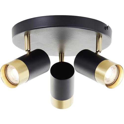 Brilliant G03434/86 Deckenleuchte 29cm Deckenleuchte GU10 Schwarz/Sand, Gold (matt)