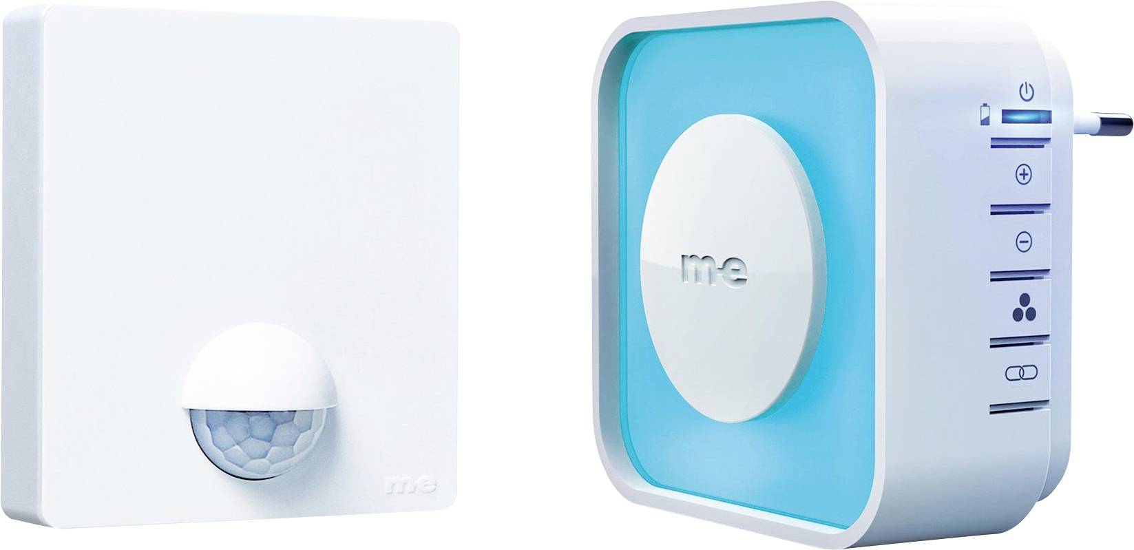 m-e modern-electronics 41527 Steckdose Bewegungsmelder 120 ° Weiß IP54