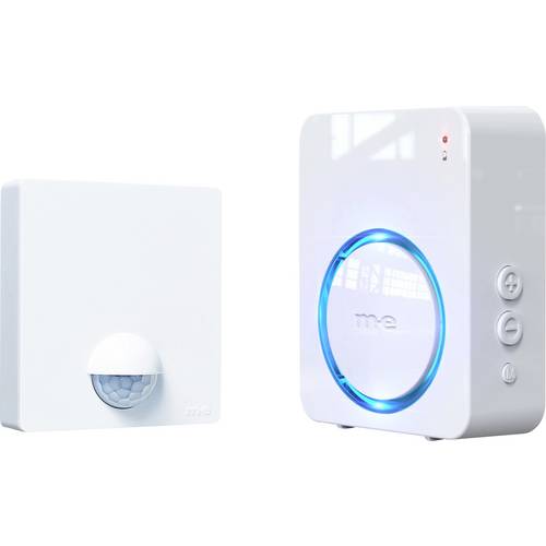 m-e modern-electronics 41491 Steckdose Bewegungsmelder 120 ° Weiß IP54