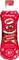 Eine rote Flasche 'Sodapop Fritt' Kirsch-Getränkesirup ohne Zucker, gekennzeichnet zur Herstellung von bis zu 10 Litern Getränk.