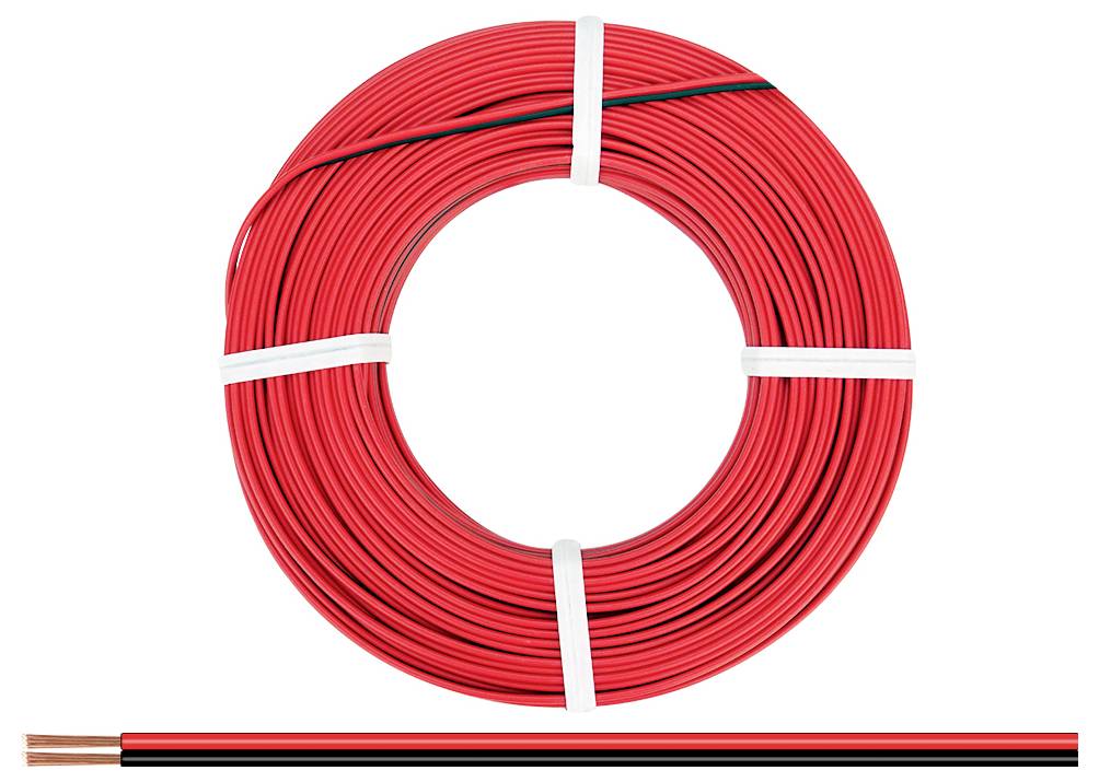 Donau Elektronik 275-01-25 Litze LiY-Z 2 x 0.75 mm² Rot-Schwarz 1 St.