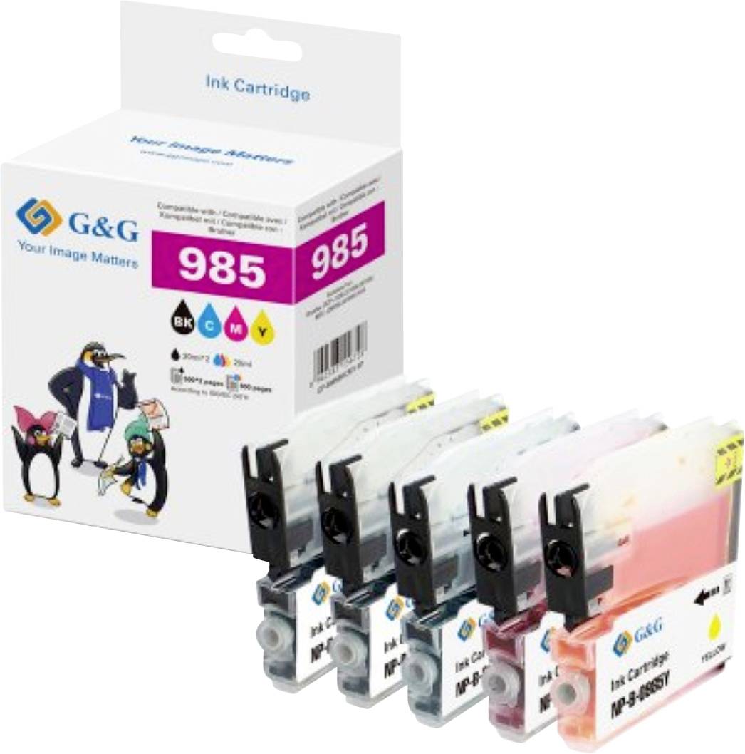 G&G Druckerpatrone Kompatibel GP-B985BKCMY-5P