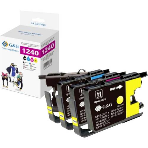 G&G Druckerpatrone Kompatibel Schwarz, Cyan, Magenta, Gelb NP-B-1240BK*4/C/M/Y*2 GP-B1240BKCMY-4P