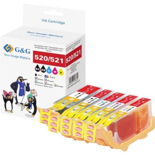 G&G Druckerpatrone Kompatibel GP-C520PGBK/521BKCMY-5P