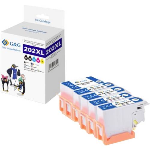 Thumbnail - G&G Druckerpatrone Kompatibel GP-E202XLBKPBKCMY-5P