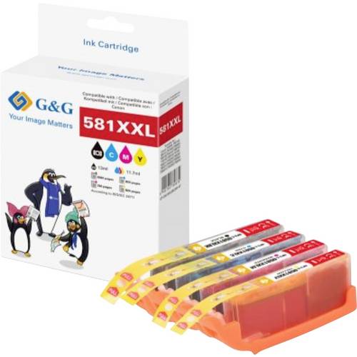 G&G Druckerpatrone Kompatibel GP-C581XXLBKCMY-4P