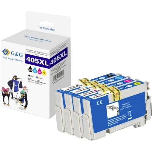 G&G Druckerpatrone Kompatibel Schwarz, Cyan, Magenta, Gelb GP-E405XLBKCMY-4P