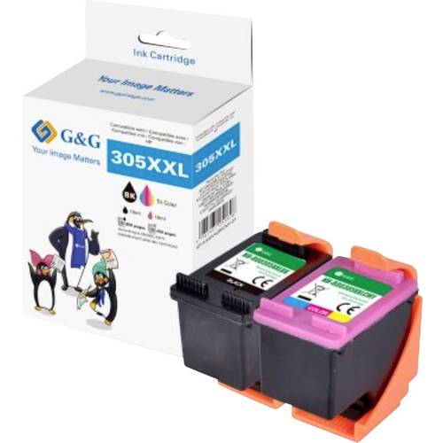 G&G Druckerpatrone Kompatibel Schwarz, Color GP-H305XXLBKCMY-2P