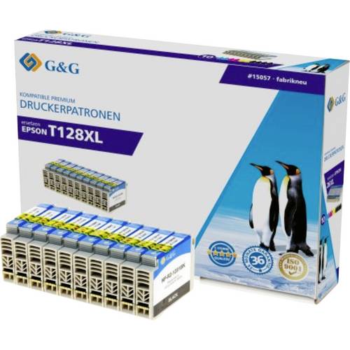 G&G Druckerpatrone Kompatibel Schwarz, Cyan, Magenta, Gelb NP-R-1281*4/1282-4*2 1P1281-10