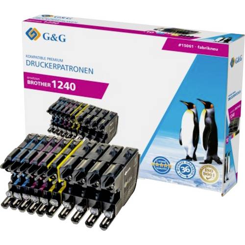 G&G Druckerpatrone Kompatibel Schwarz, Cyan, Magenta, Gelb NP-B-0075BK 1P750-10