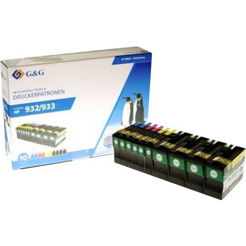 G&G Druckerpatrone Kompatibel Schwarz, Cyan, Magenta, Gelb NP-H 932XLBK*4/933XLCMY*2 1P932-10