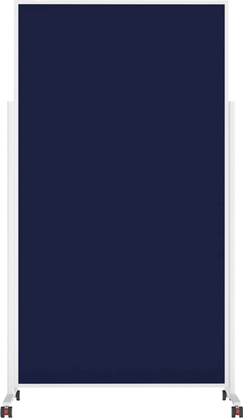 magnetoplan Moderationstafel VarioPin (B x H) 100 cm x 180 cm Filz Weiß, Dunkelblau beidseitig verwendbar, Inkl. Rollen,...