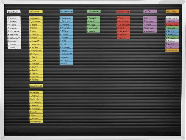magnetoplan Plantafel 1245003 Schwarz Hart-PVC  1 St.