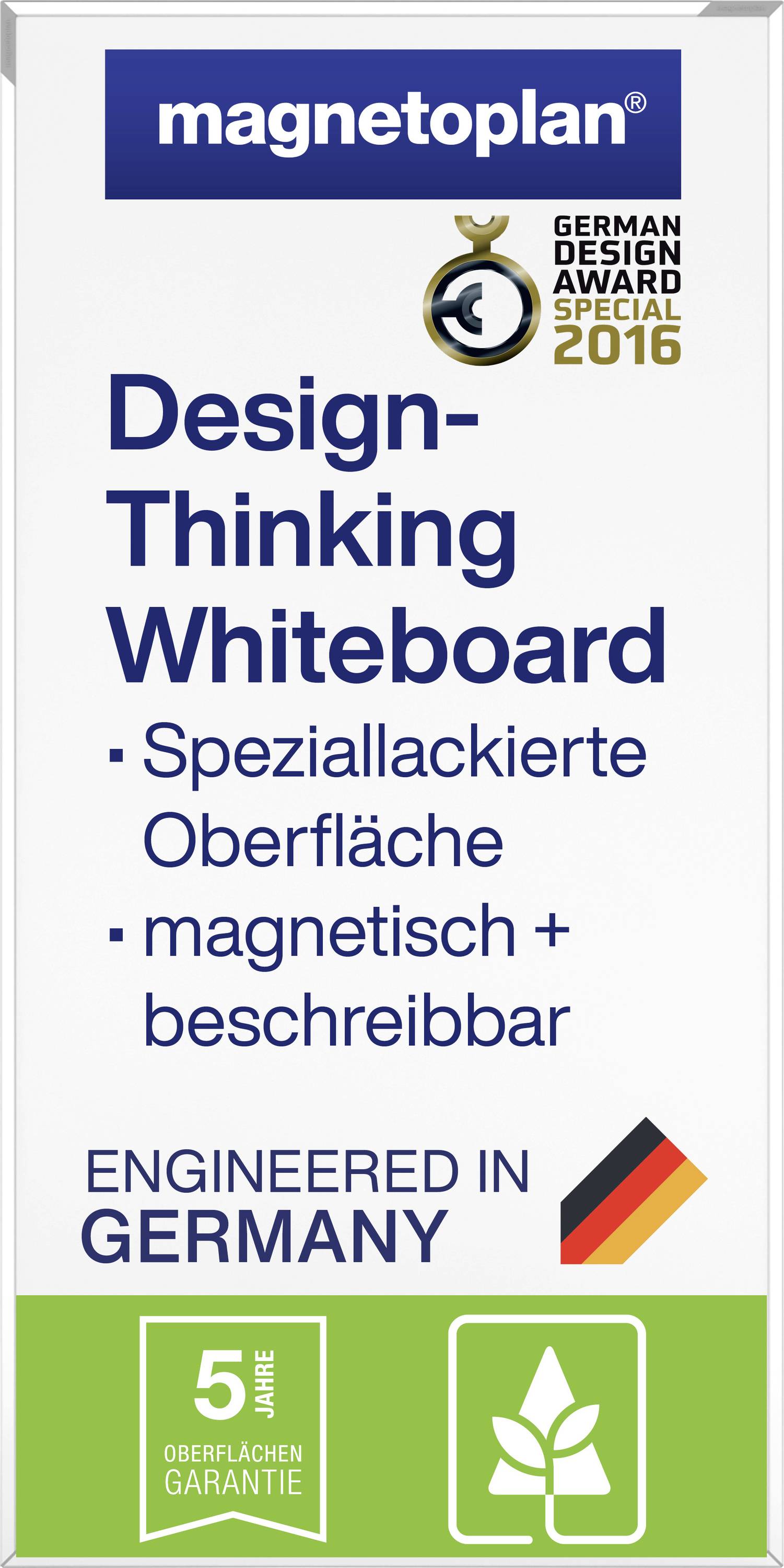 magnetoplan Whiteboard Thinking (B x H) 90 cm x 178 cm Weiß speziallackiert, glatt Beide Seiten nutzbar, Quer- oder Hoch...