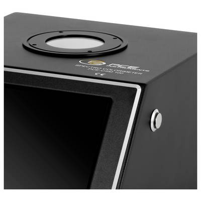 Schwarze SPECS CO2-Computerbox mit kreisförmiger Toplast, vorderer Öffnung und Seitentaste, in Nahaufnahme gezeigt.