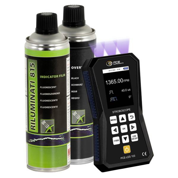PCE Instruments Prüfkit für Rissprüfung PCE-LES 103UV-365-CTA-KIT mit 3 UVA Hochleistungs-LEDs |60 ... 300000 FPM |IP52
