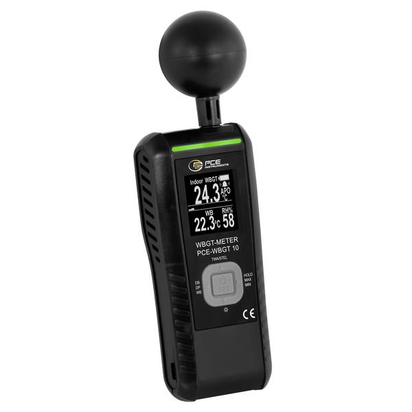 PCE Instruments Umweltmessgerät PCE-WBGT 10 |0 ... 100 % r.F. |-20 ... 125 °C |WBGT Alarm |Datenlogger |2000 mAh |USB-C