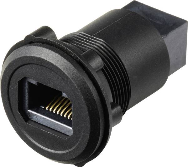 TRU COMPONENTS TRU COMPONENTS RJ45/CAT5 Einbaubuchse, Buchse/Buchse, Plastik, Schwarz TC-14378436 Buchse RJ45/CAT5 Einbaubuchse Schwarz 1 St.