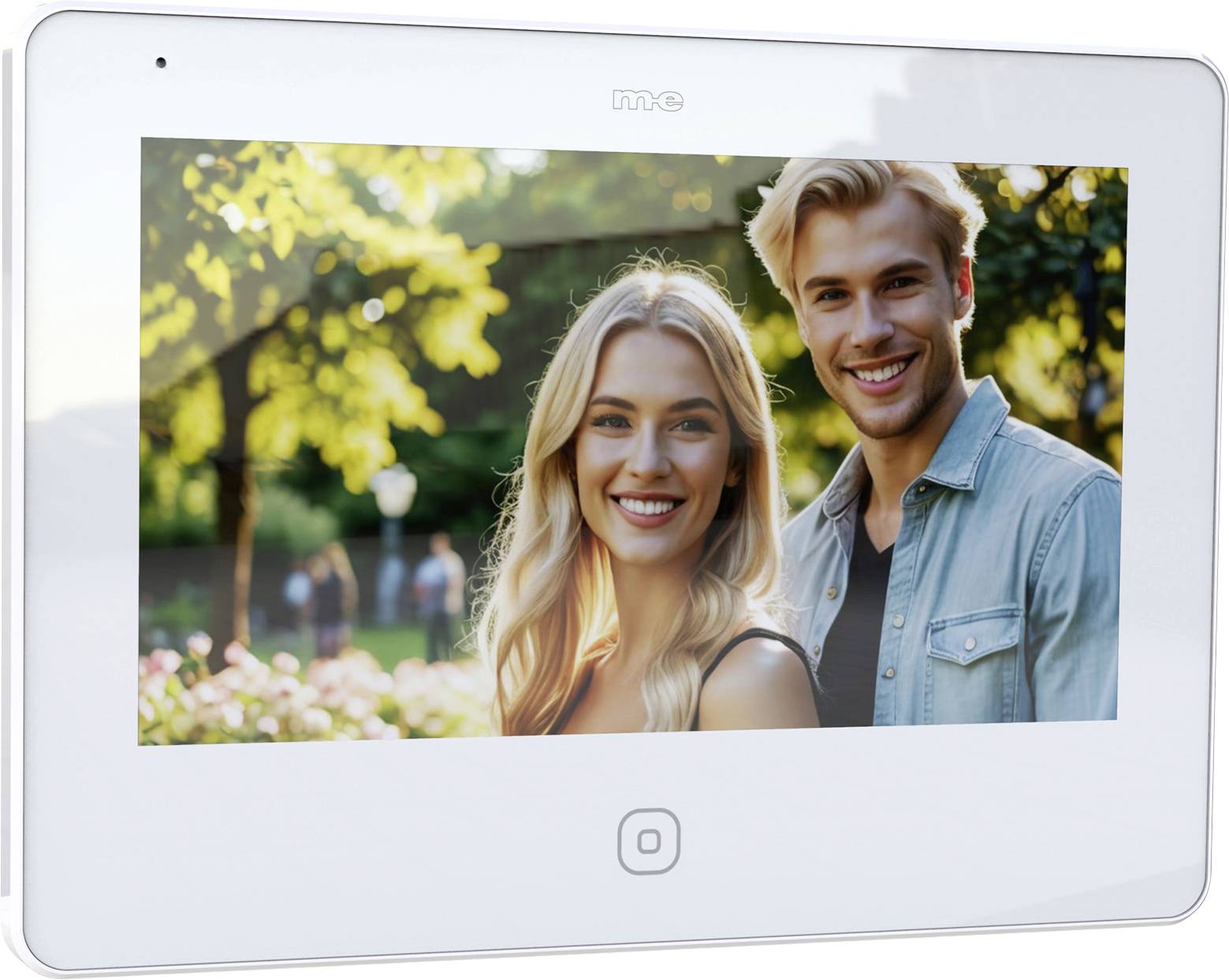 m-e modern-electronics ALL-M7 W-IPS IP-Video-Türsprechanlage 2-Draht, WLAN Kamera, Video-Inneneinheit Weiß