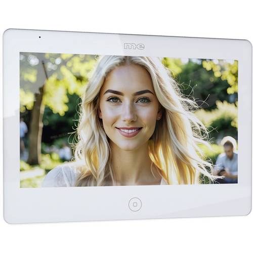 m-e modern-electronics ALL-M10 W-IPS IP-Video-Türsprechanlage 2-Draht, WLAN Kamera, Video-Inneneinheit Weiß