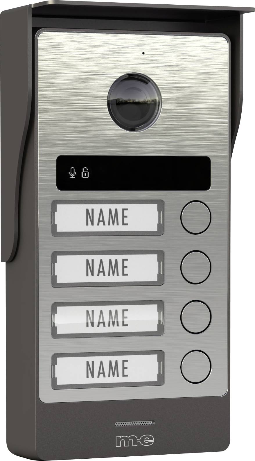 m-e modern-electronics ALL-V40S-M7W-IPS Video-Türsprechanlage WLAN, 2-Draht Edelstahl, Weiß