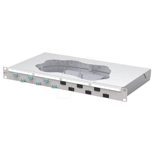 Metz Connect OpDAT fix2 Patchfeld splice 6xLC-D OM3 Patch-Panel 483 mm (19) 1 HE Lichtgrau