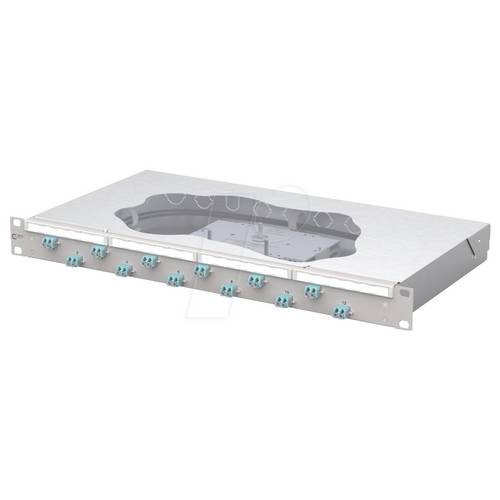 Metz Connect OpDAT fix2 Patchfeld splice 12xLC-D OM3 Patch-Panel 483 mm (19) 1 HE Lichtgrau