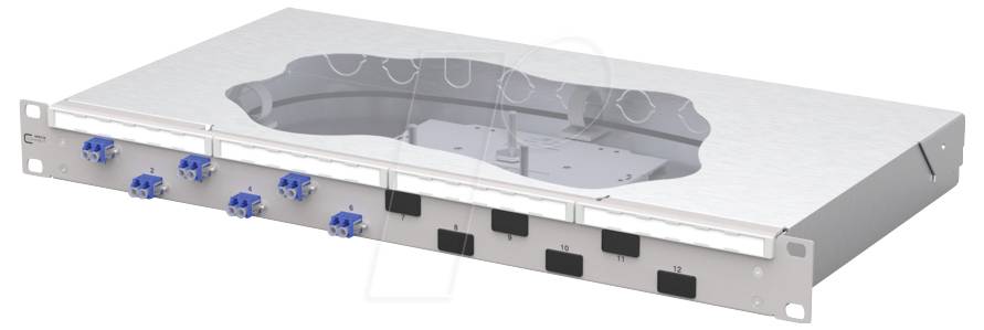 Thumbnail - Metz Connect OpDAT fix2 Patchfeld splice 6xLC-D OS2 Patch-Panel 483 mm (19) 1 HE Grau