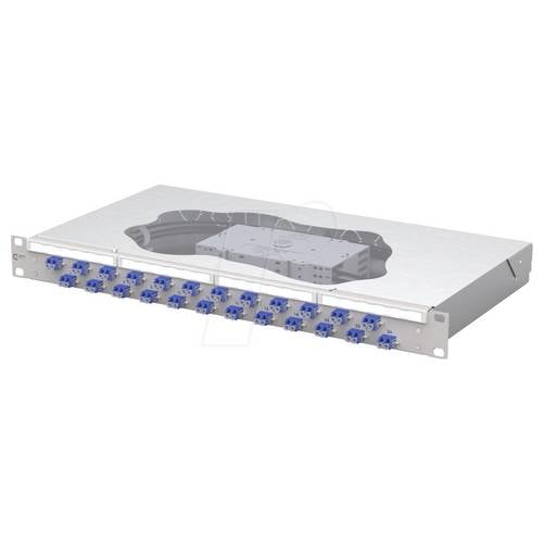 Metz Connect OpDAT fix2 Patchfeld splice 24xLC-D OS2 Patch-Panel 483 mm (19) 1 HE Lichtgrau