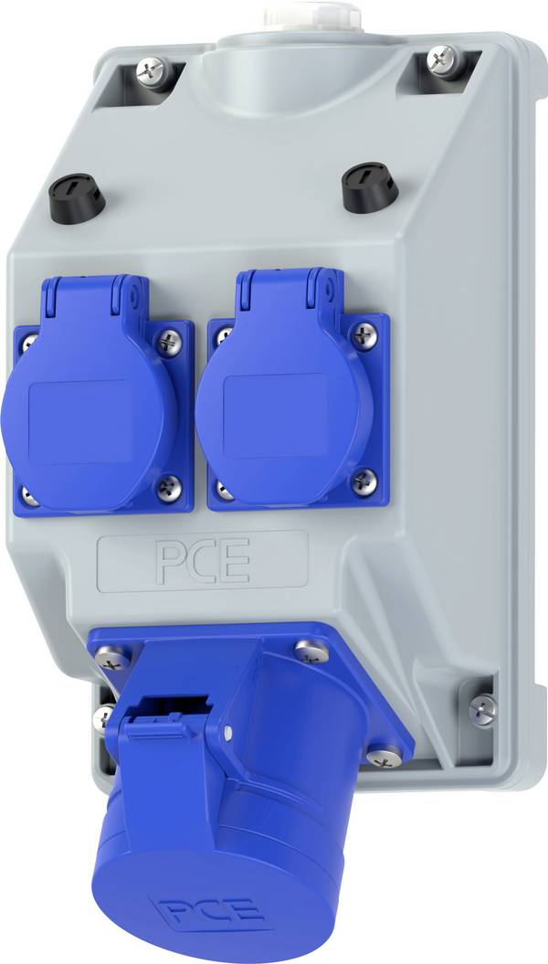 PC Electric 16082352  Steckdosen-Verteiler Grau, Blau