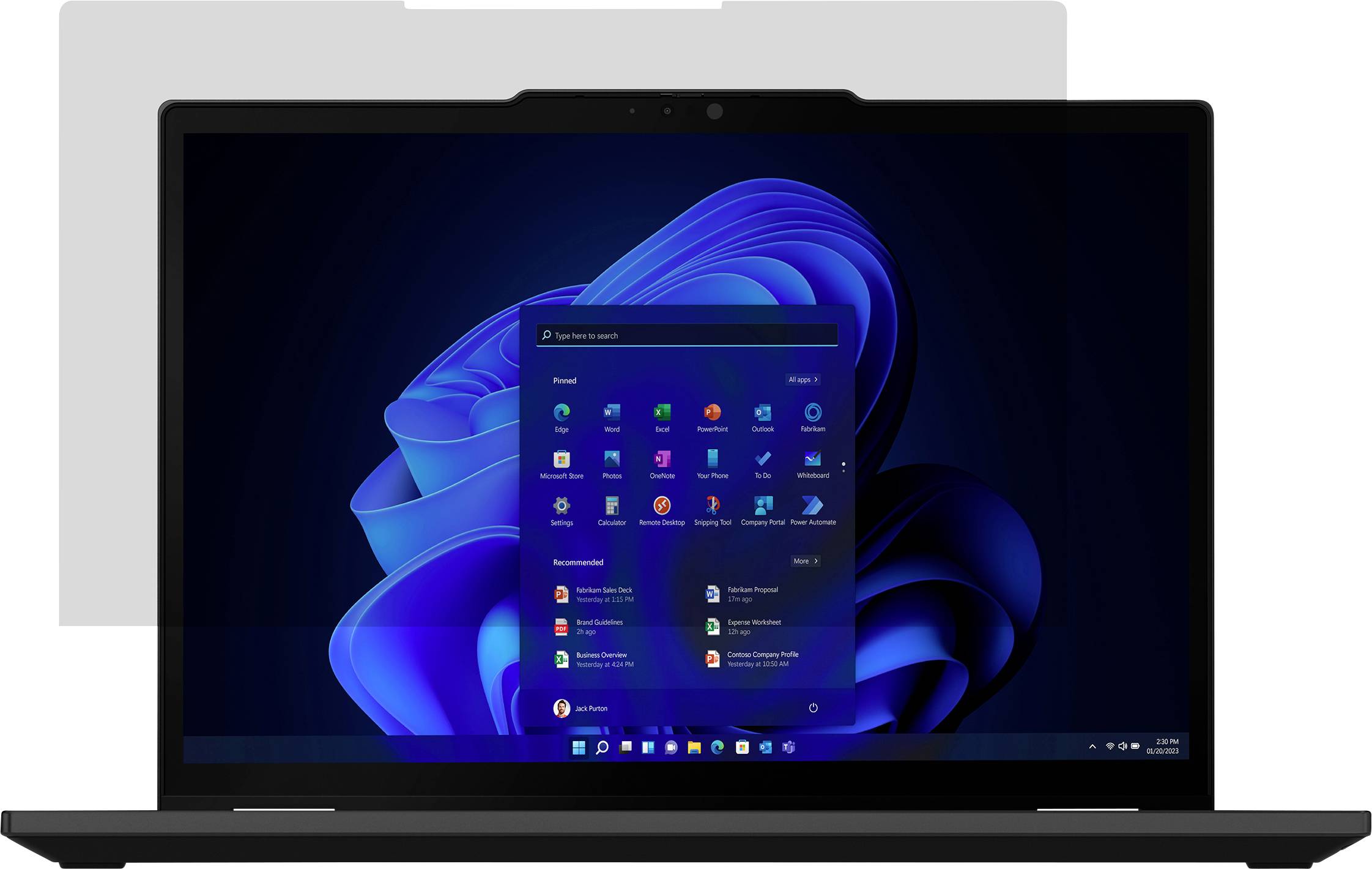 Lenovo Premium Clarity Privacy Blickschutzfolie 33,8 cm (13,3) Bildformat: 16:10 4XJ1U03941 Lenovo