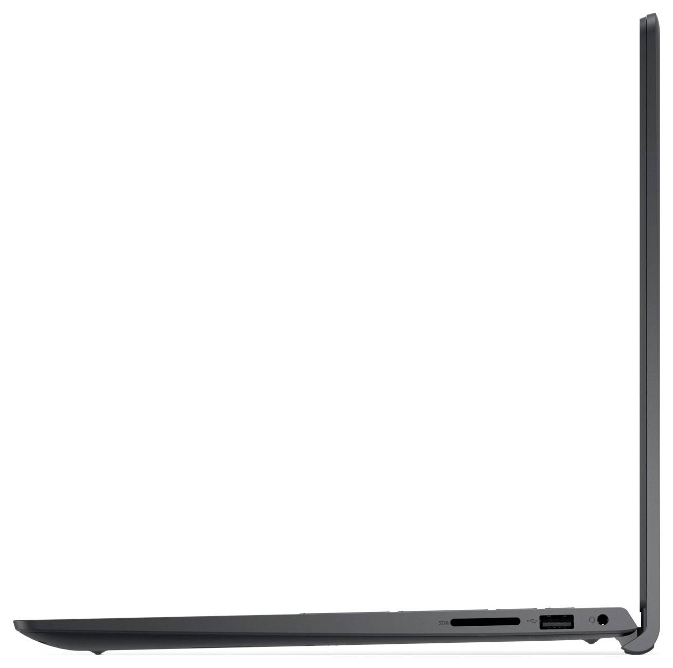 Ein eleganter, dünner Laptop, von der Seite gezeigt, mit teilweise geöffnetem Bildschirm. Das Design unterstreicht sein schlankes Profil.