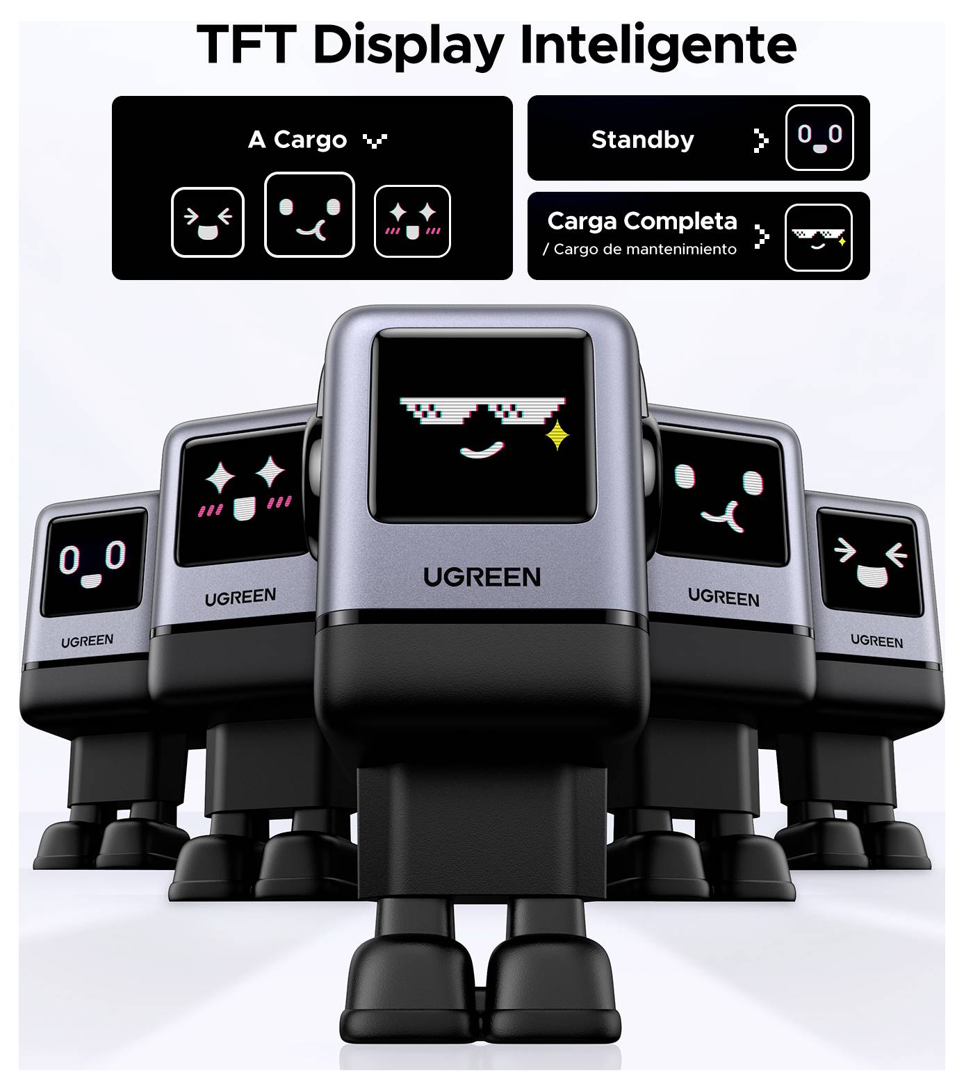 UGREEN Uno X688 Ladeadapter 100 W 3x USB-C®, 1x USB-A PPS, USB PD, Fast Charge Grau GaN-2