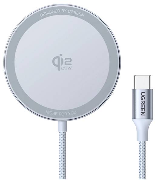 UGREEN MagFlow Wireless Charger 25 W Induktionslade-Standard Magsafe Grau-0
