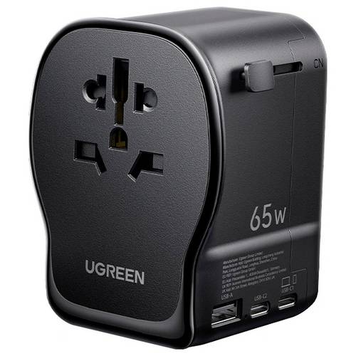 UGREEN UGREEN S550 65W Universal Travel Adapter Reiseladeadapter 65 W Schwarz, Grau
